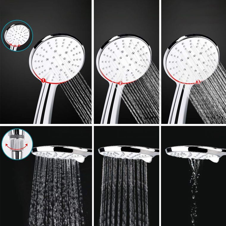 Contemporary Dual Shower Head Square High Arch Shower Head Combo in Chrome Clearhalo 'Bathroom Remodel & Bathroom Fixtures' 'Home Improvement' 'home_improvement' 'home_improvement_shower_heads' 'Shower Heads' 'shower_heads' 'Showers & Bathtubs Plumbing' 'Showers & Bathtubs' 1200x1200_87667e99-8668-4f5a-9791-f57566ecdaf7