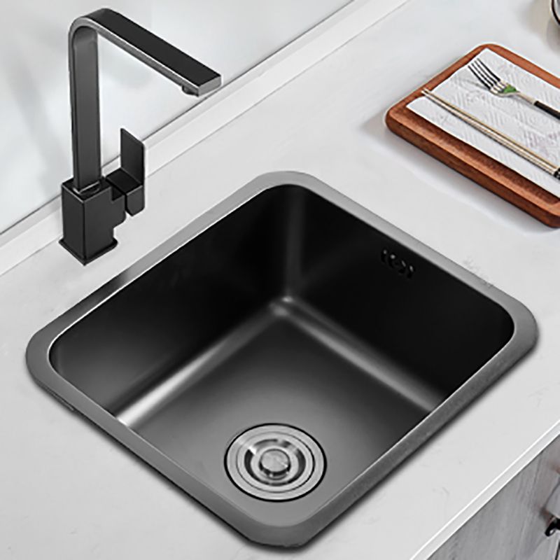 Square Stainless Steel Sink in black with Strainer Drop-In Kitchen Sink Clearhalo 'Home Improvement' 'home_improvement' 'home_improvement_kitchen_sinks' 'Kitchen Remodel & Kitchen Fixtures' 'Kitchen Sinks & Faucet Components' 'Kitchen Sinks' 'kitchen_sinks' 1200x1200_876d586b-c4c7-4235-be46-53f09e5dce0a