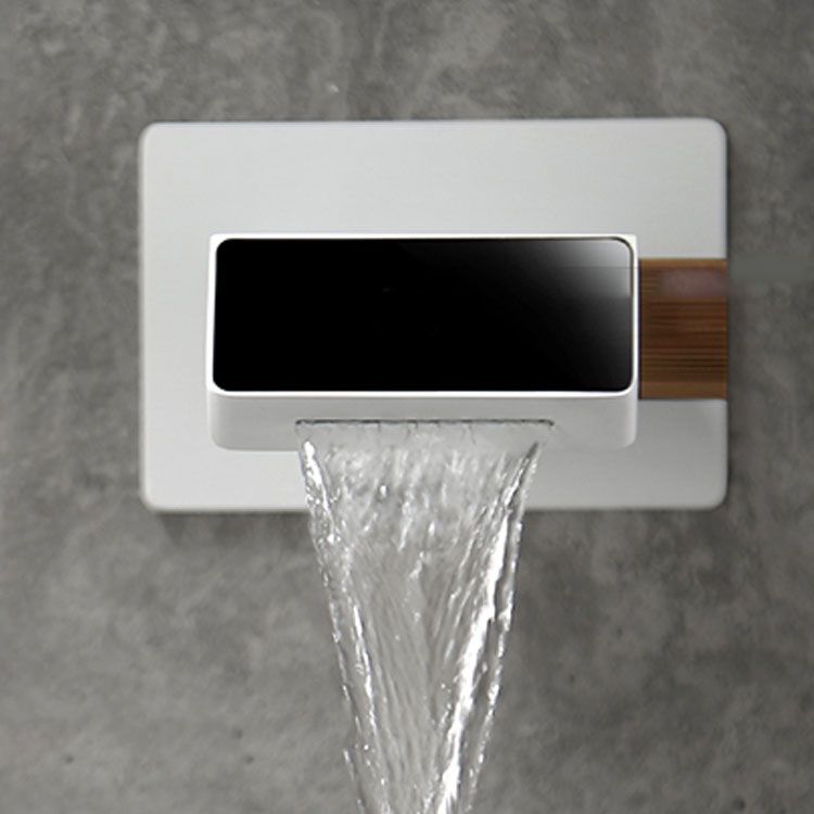 Modern Bathtub Faucet Wall-mounted Brass Digital Display Bathtub Faucet Clearhalo 'Bathroom Remodel & Bathroom Fixtures' 'Bathtub Faucets' 'bathtub_faucets' 'Home Improvement' 'home_improvement' 'home_improvement_bathtub_faucets' 1200x1200_877b51db-5877-46b6-807b-b1270652f869
