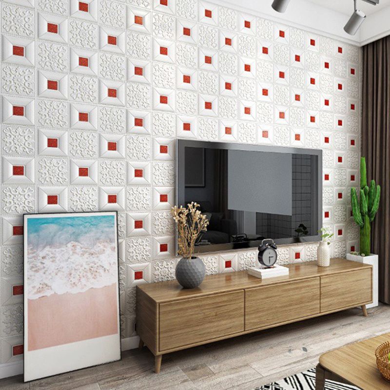 Modern Wall Paneling Foam 3D Embossed Peel and Stick Wall Panel Clearhalo 'Flooring 'Home Improvement' 'home_improvement' 'home_improvement_wall_paneling' 'Wall Paneling' 'wall_paneling' 'Walls & Ceilings' Walls and Ceiling' 1200x1200_8784acf4-c5f4-4bbf-962e-0019a326bc27