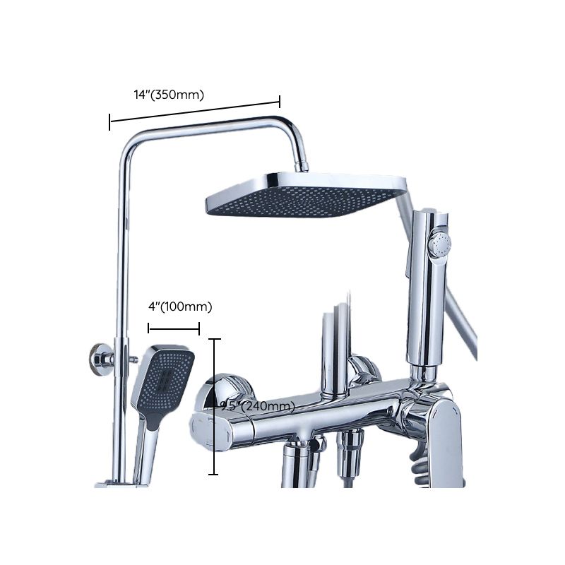 Adjustable Spray Pattern Shower System Valve Included Brass Wall Mounted Shower Combo Clearhalo 'Bathroom Remodel & Bathroom Fixtures' 'Home Improvement' 'home_improvement' 'home_improvement_shower_faucets' 'Shower Faucets & Systems' 'shower_faucets' 'Showers & Bathtubs Plumbing' 'Showers & Bathtubs' 1200x1200_8786fba6-b2ea-4f0f-add0-d79585ea1ed0