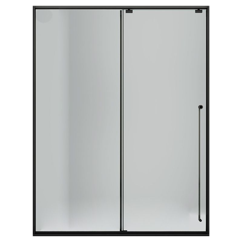 One-shaped Transparent Glass Shower Door, Semi-frameless Shower Single Sliding Door Clearhalo 'Bathroom Remodel & Bathroom Fixtures' 'Home Improvement' 'home_improvement' 'home_improvement_shower_tub_doors' 'Shower and Tub Doors' 'shower_tub_doors' 'Showers & Bathtubs' 1200x1200_87929cd5-f4b6-4c0f-b6dd-86269cf87d55
