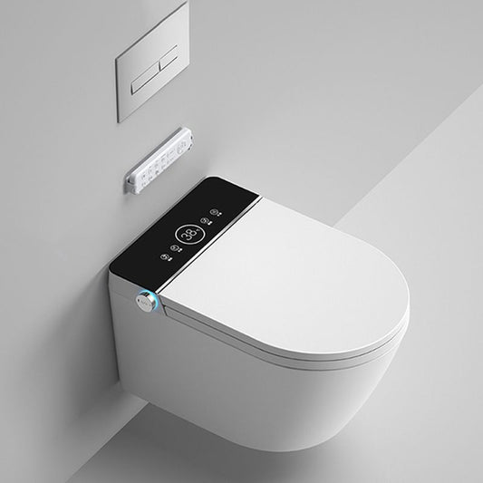 Elongated Wall Mounted Bidet Smart Bidet with Dryer and Heated Seat Clearhalo 'Bathroom Remodel & Bathroom Fixtures' 'Bidets' 'Home Improvement' 'home_improvement' 'home_improvement_bidets' 'Toilets & Bidets' 1200x1200_87a50a3c-109e-4194-8a63-9aa872784d5c