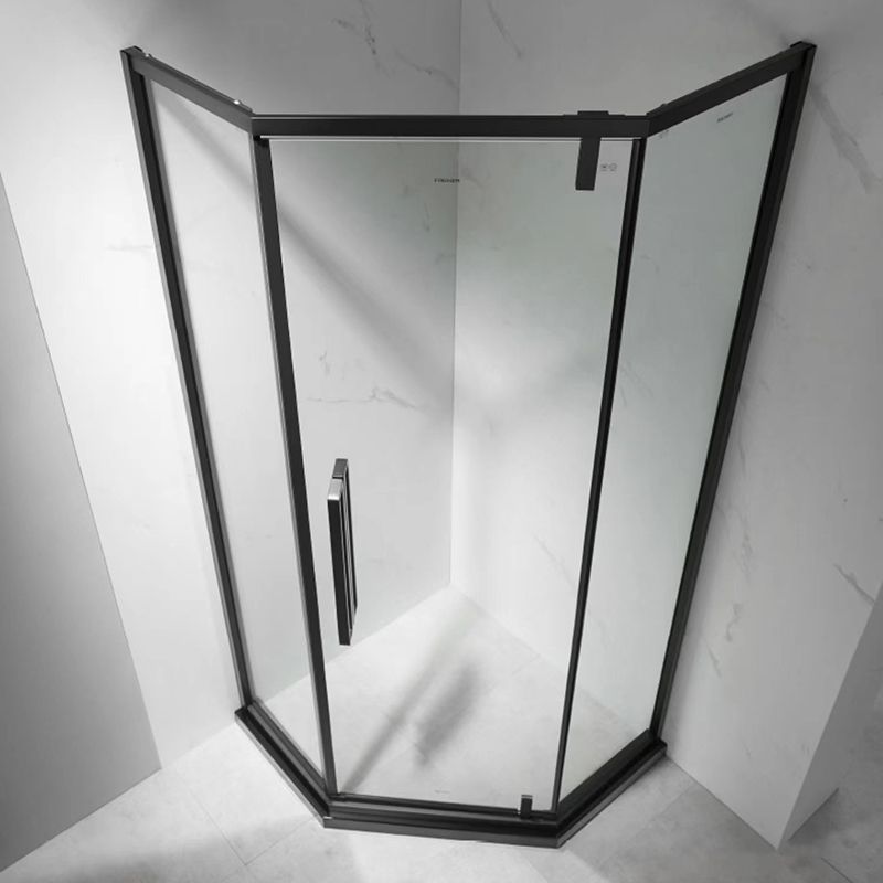 Transparent Tempered Shower Door Pivot Gray Framed Shower Bath Door Clearhalo 'Bathroom Remodel & Bathroom Fixtures' 'Home Improvement' 'home_improvement' 'home_improvement_shower_tub_doors' 'Shower and Tub Doors' 'shower_tub_doors' 'Showers & Bathtubs' 1200x1200_87b2c99e-3d87-4acd-8e4b-ef7653f7f3eb