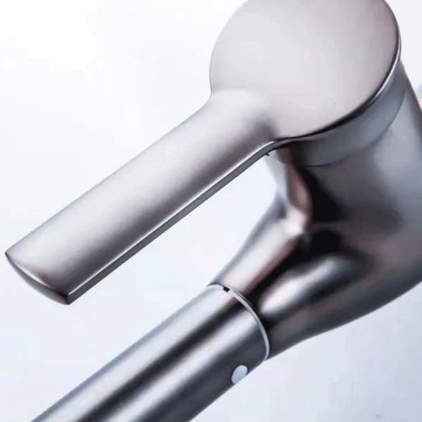 Contemporary Retractable Faucet Copper Single Handle High Arc Faucet for Kitchen Clearhalo 'Home Improvement' 'home_improvement' 'home_improvement_kitchen_faucets' 'Kitchen Faucets' 'Kitchen Remodel & Kitchen Fixtures' 'Kitchen Sinks & Faucet Components' 'kitchen_faucets' 1200x1200_87bd82ee-8078-48d1-b3e7-0614cb03eda0