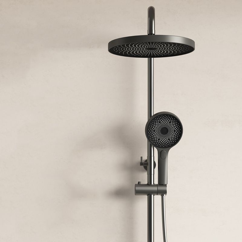 Brass Circular Shower Combo Wall Mounted Shower Set with 2 Shower Heads Clearhalo 'Bathroom Remodel & Bathroom Fixtures' 'Home Improvement' 'home_improvement' 'home_improvement_shower_faucets' 'Shower Faucets & Systems' 'shower_faucets' 'Showers & Bathtubs Plumbing' 'Showers & Bathtubs' 1200x1200_87c2b4db-9cb1-43e6-8035-3485876c3f46