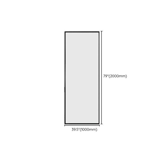 Black Full Frame One-shaped Fixed Semi-partition Shower Screen Clearhalo 'Bathroom Remodel & Bathroom Fixtures' 'Home Improvement' 'home_improvement' 'home_improvement_shower_tub_doors' 'Shower and Tub Doors' 'shower_tub_doors' 'Showers & Bathtubs' 1200x1200_87e2f8c5-17d9-48c4-93c1-1bf4003b6393