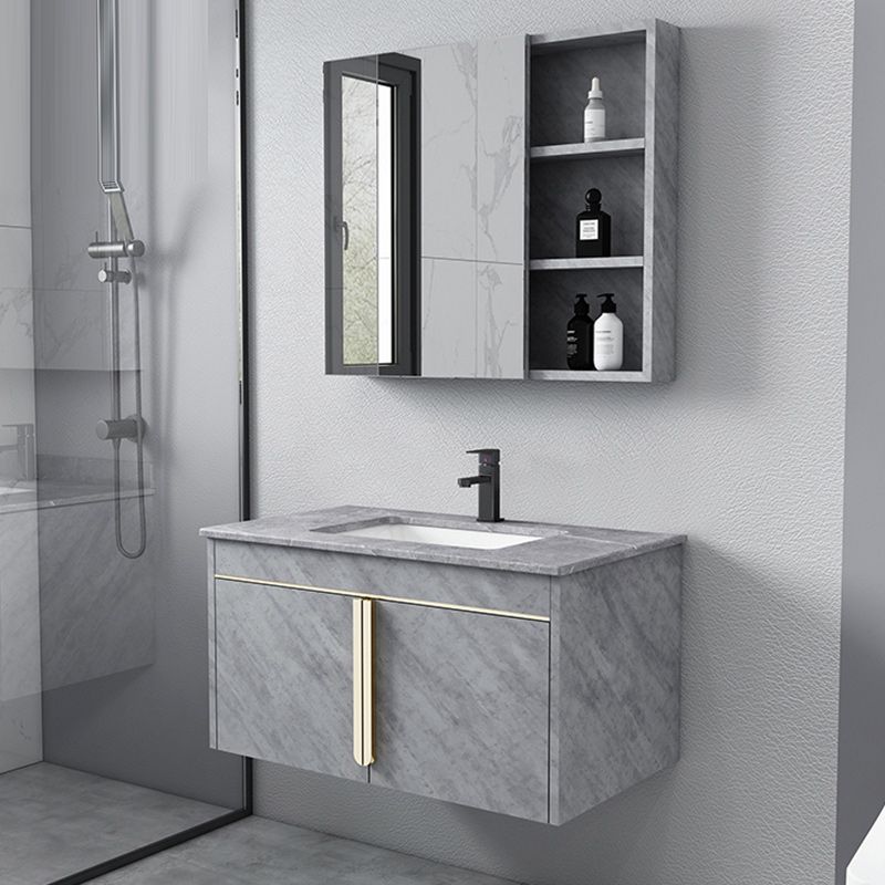 Contemporary Sink Cabinet Mirror Cabinet Vanity Cabinet for Bathroom Clearhalo 'Bathroom Remodel & Bathroom Fixtures' 'Bathroom Vanities' 'bathroom_vanities' 'Home Improvement' 'home_improvement' 'home_improvement_bathroom_vanities' 1200x1200_87e6b073-9b46-4f47-aead-c3c32ef08cbb
