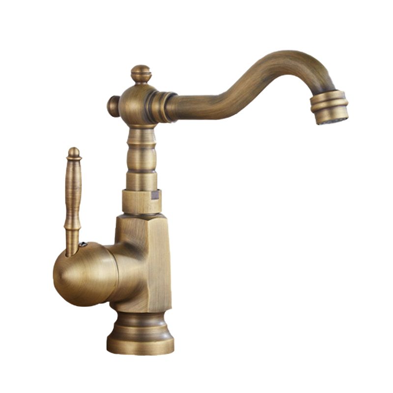 Traditional Standard Bar Faucet 1-Handle Kitchen Faucet in Gold Clearhalo 'Home Improvement' 'home_improvement' 'home_improvement_kitchen_faucets' 'Kitchen Faucets' 'Kitchen Remodel & Kitchen Fixtures' 'Kitchen Sinks & Faucet Components' 'kitchen_faucets' 1200x1200_87f9e3c8-e0ca-4279-95f2-f9c41983db1c