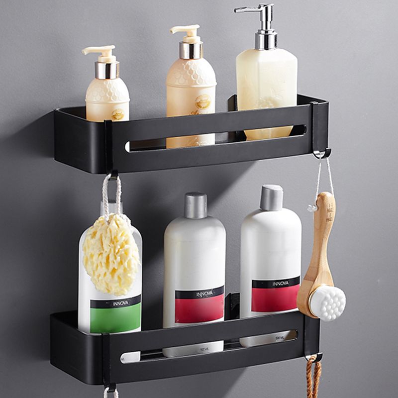 Matte Black Modern Bathroom Accessory Set, Set of 3, Bath Shelf Clearhalo 'Bathroom Hardware Sets' 'Bathroom Hardware' 'Bathroom Remodel & Bathroom Fixtures' 'bathroom_hardware_sets' 'Home Improvement' 'home_improvement' 'home_improvement_bathroom_hardware_sets' 1200x1200_88106950-d21f-4bcc-9106-0fbe712935c0