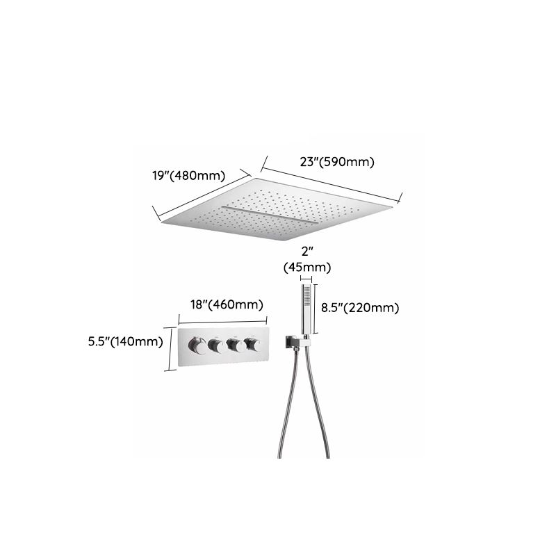 All-copper Concealed Shower Set In-wall Bathroom Minimalist Waterfall Shower Clearhalo 'Bathroom Remodel & Bathroom Fixtures' 'Home Improvement' 'home_improvement' 'home_improvement_shower_faucets' 'Shower Faucets & Systems' 'shower_faucets' 'Showers & Bathtubs Plumbing' 'Showers & Bathtubs' 1200x1200_8826a03c-b0d6-494d-b8f5-b7f75c12643d