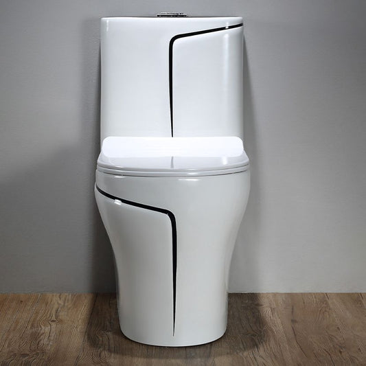 Floor Mount Flush Toilet Skirted Traditional One-Piece Toilet with Slow Close Seat Clearhalo 'Bathroom Remodel & Bathroom Fixtures' 'Home Improvement' 'home_improvement' 'home_improvement_toilets' 'Toilets & Bidets' 'Toilets' 1200x1200_882c124b-f263-4b9a-901c-03290f3a8dba