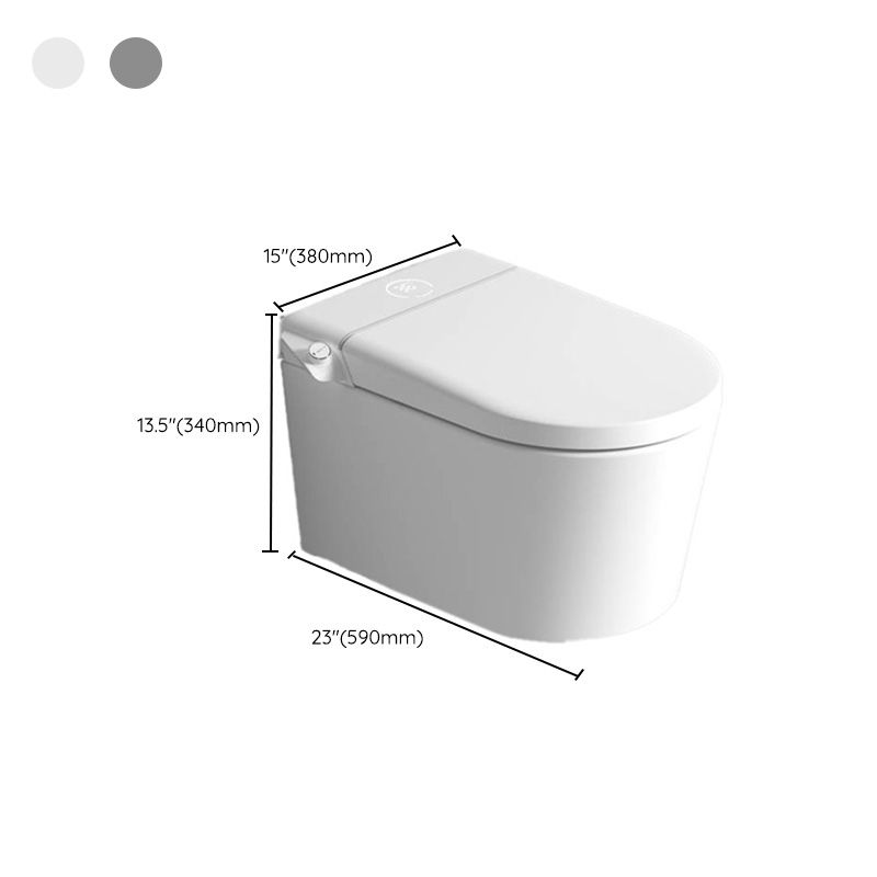 Contemporary Wall Hung Toilet Set in White Elongated Bowl Shape Clearhalo 'Bathroom Remodel & Bathroom Fixtures' 'Bidets' 'Home Improvement' 'home_improvement' 'home_improvement_bidets' 'Toilets & Bidets' 1200x1200_8846602c-da55-4ec4-a395-abfcbc975ced