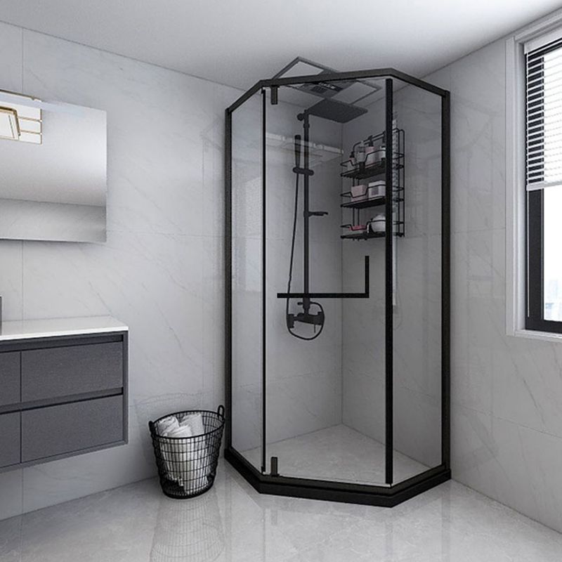 Neo-Angle 304 Stainless Steel Shower Enclosure with Single Door Handle Clearhalo 'Bathroom Remodel & Bathroom Fixtures' 'Home Improvement' 'home_improvement' 'home_improvement_shower_stalls_enclosures' 'Shower Stalls & Enclosures' 'shower_stalls_enclosures' 'Showers & Bathtubs' 1200x1200_88896d13-c208-4d29-a3b2-14eaffdf1874