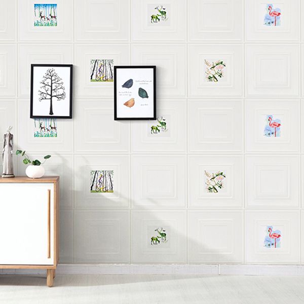 Modern Wall Panel Cartoon Print Peel and Stick Waterproof Wall Paneling Clearhalo 'Flooring 'Home Improvement' 'home_improvement' 'home_improvement_wall_paneling' 'Wall Paneling' 'wall_paneling' 'Walls & Ceilings' Walls and Ceiling' 1200x1200_88a54390-f511-416a-bd3d-be05bae194c7