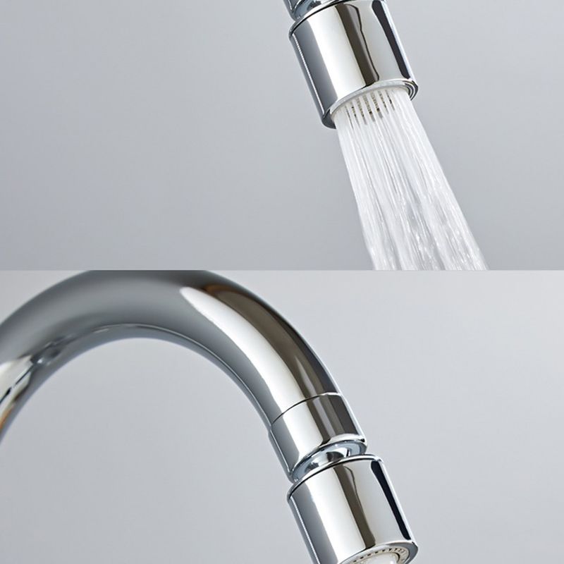 Modern Single Handle Kitchen Faucet Wall Mounted Faucet in Chrome Clearhalo 'Home Improvement' 'home_improvement' 'home_improvement_kitchen_faucets' 'Kitchen Faucets' 'Kitchen Remodel & Kitchen Fixtures' 'Kitchen Sinks & Faucet Components' 'kitchen_faucets' 1200x1200_88ad99dc-556b-4a9f-abfc-f40a9205a5df