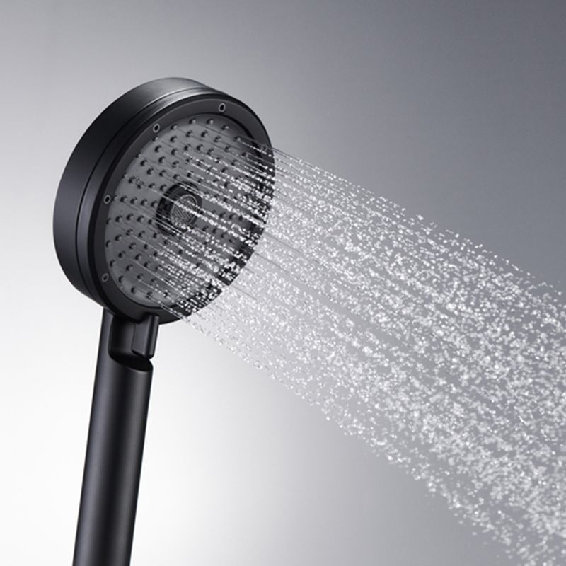 Matte Black Handheld Shower Head Modern 3-Jet Round Wall-Mount Handheld Shower Head Clearhalo 'Bathroom Remodel & Bathroom Fixtures' 'Home Improvement' 'home_improvement' 'home_improvement_shower_heads' 'Shower Heads' 'shower_heads' 'Showers & Bathtubs Plumbing' 'Showers & Bathtubs' 1200x1200_88b5ad3f-b012-4206-8414-7403683552e7
