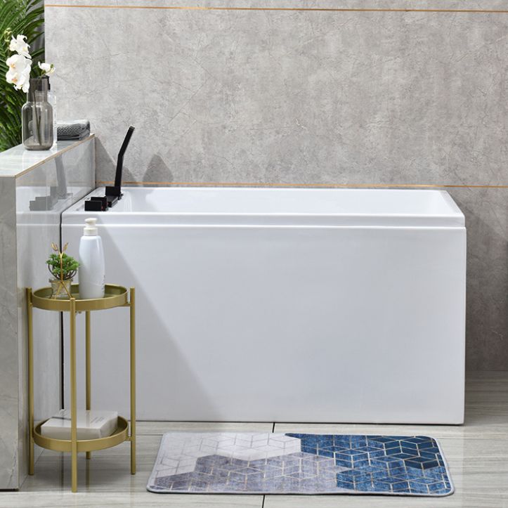 Freestanding Modern Bath Back to Wall White Soaking Acrylic Bathtub Clearhalo 'Bathroom Remodel & Bathroom Fixtures' 'Bathtubs' 'Home Improvement' 'home_improvement' 'home_improvement_bathtubs' 'Showers & Bathtubs' 1200x1200_88be8dc2-436f-4766-8f18-5ce1bce175a6