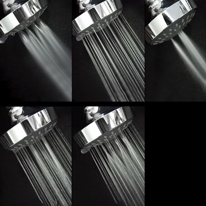 Modern Standard 5 Setting Shower Head Round Metal Adjustable Spray Pattern Showerhead Clearhalo 'Bathroom Remodel & Bathroom Fixtures' 'Home Improvement' 'home_improvement' 'home_improvement_shower_heads' 'Shower Heads' 'shower_heads' 'Showers & Bathtubs Plumbing' 'Showers & Bathtubs' 1200x1200_88c28b03-78b6-4ef8-994a-66569b3fa24c