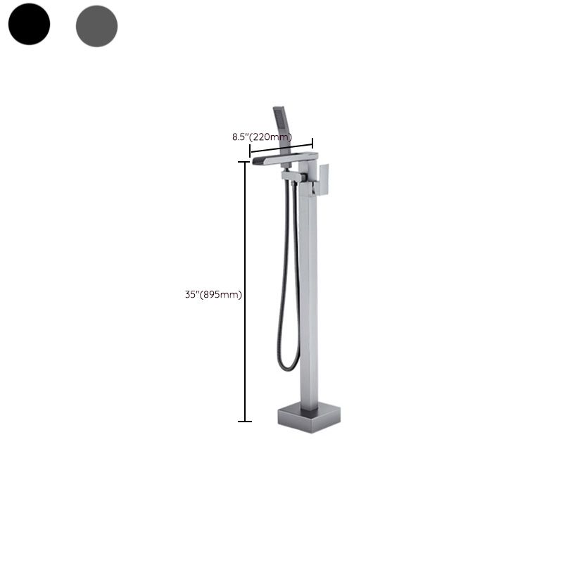Floor Mounted Metal Freestanding Tub Filler Copper Freestanding Faucet with Hose Clearhalo 'Bathroom Remodel & Bathroom Fixtures' 'Bathtub Faucets' 'bathtub_faucets' 'Home Improvement' 'home_improvement' 'home_improvement_bathtub_faucets' 1200x1200_88d29e6f-14ba-4875-aa8a-06cb4de3f88a