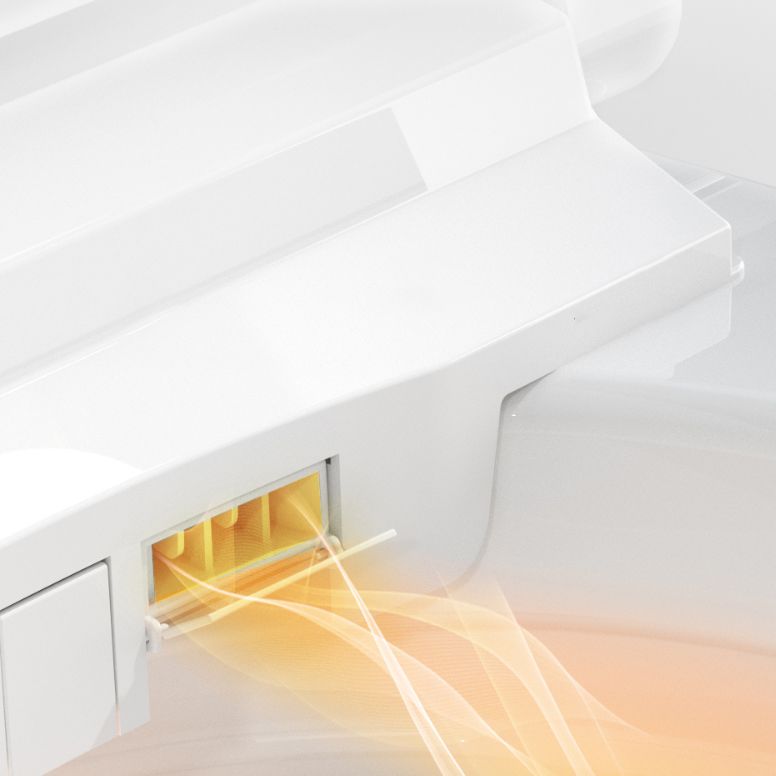 Contemporary Smart Bidet White Ceramic Round Dryer Floor Mount Bidet Clearhalo 'Bathroom Remodel & Bathroom Fixtures' 'Bidets' 'Home Improvement' 'home_improvement' 'home_improvement_bidets' 'Toilets & Bidets' 1200x1200_88d49cf7-0338-4cca-b248-4e6ed646e1e8