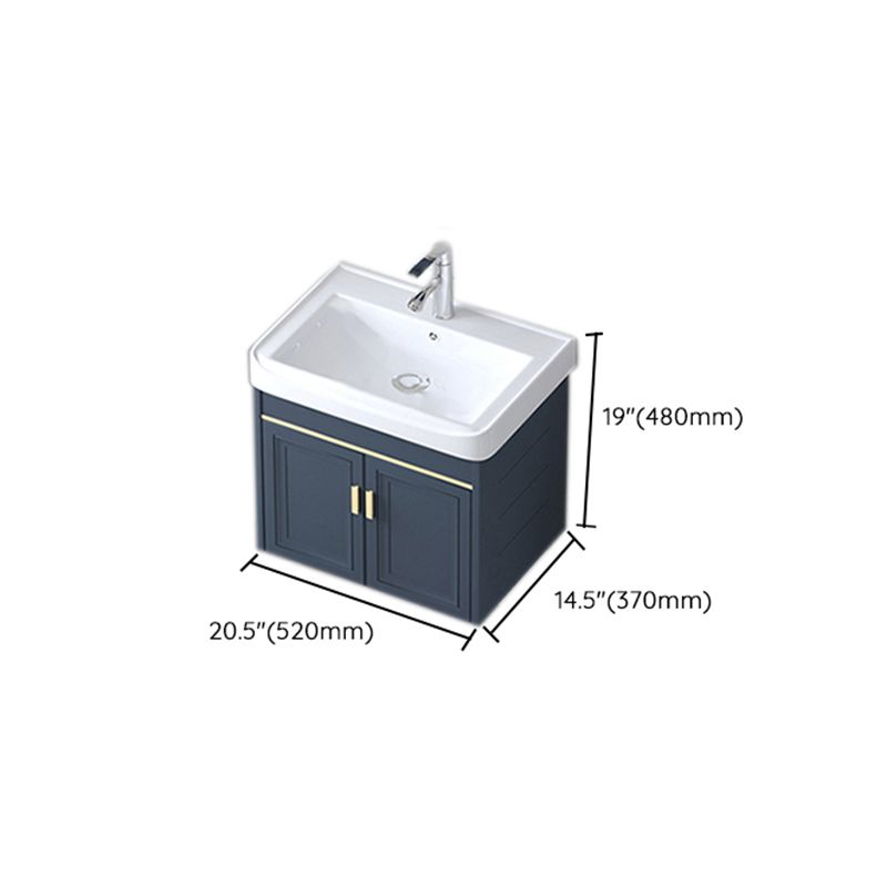Modern Wall-Mounted Sink Vanity Blue Wall Mount Vanity Cabinet Clearhalo 'Bathroom Remodel & Bathroom Fixtures' 'Bathroom Vanities' 'bathroom_vanities' 'Home Improvement' 'home_improvement' 'home_improvement_bathroom_vanities' 1200x1200_88d7b686-6a19-4225-86ee-0498a4bb41b7