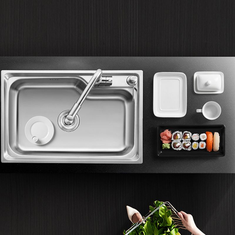 Modern Style Kitchen Sink Dirt Resistant Drop-In Kitchen Sink with Drain Assembly Clearhalo 'Home Improvement' 'home_improvement' 'home_improvement_kitchen_sinks' 'Kitchen Remodel & Kitchen Fixtures' 'Kitchen Sinks & Faucet Components' 'Kitchen Sinks' 'kitchen_sinks' 1200x1200_88dddd05-8079-4115-925d-1eea05b4d4c9