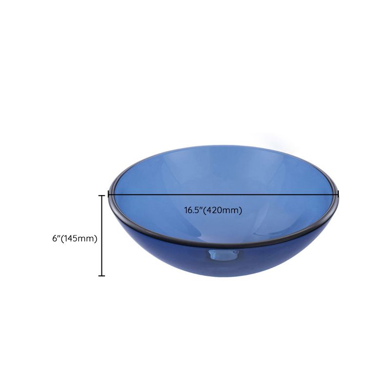 Creative Vessel Bathroom Sink Glass Vessel Lavatory Sink in Blue Clearhalo 'Bathroom Remodel & Bathroom Fixtures' 'Bathroom Sinks & Faucet Components' 'Bathroom Sinks' 'bathroom_sink' 'Home Improvement' 'home_improvement' 'home_improvement_bathroom_sink' 1200x1200_88f1ecbf-f487-4f93-a98a-569b1023dd0b