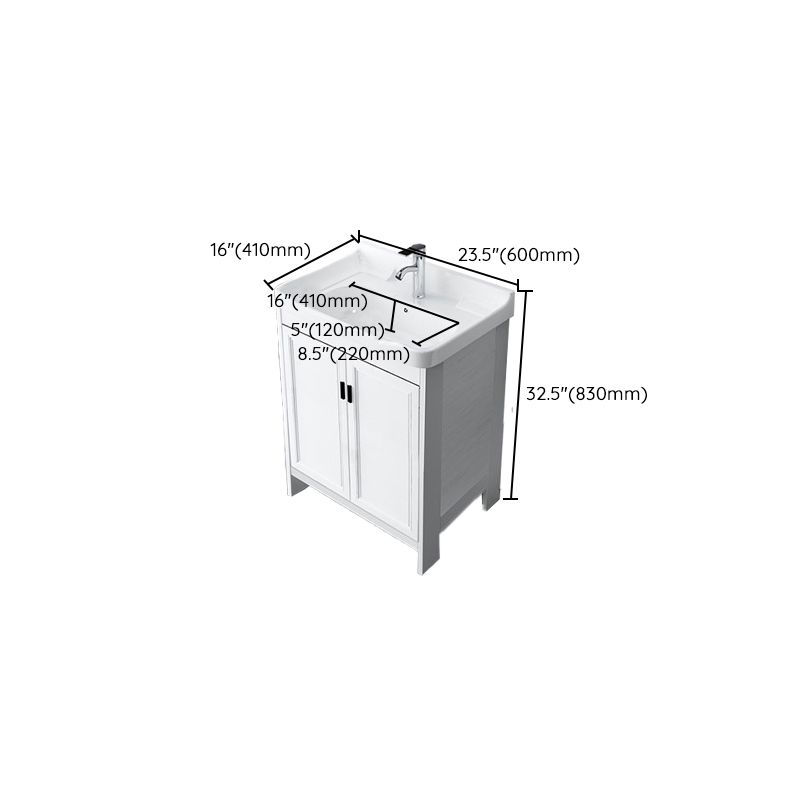 Metal Glam Bathroom Vanity Set Freestanding Single-Sink Bathroom Vanity Clearhalo 'Bathroom Remodel & Bathroom Fixtures' 'Bathroom Vanities' 'bathroom_vanities' 'Home Improvement' 'home_improvement' 'home_improvement_bathroom_vanities' 1200x1200_8938cd3d-81f3-4571-9a9a-bcf15327eb9f