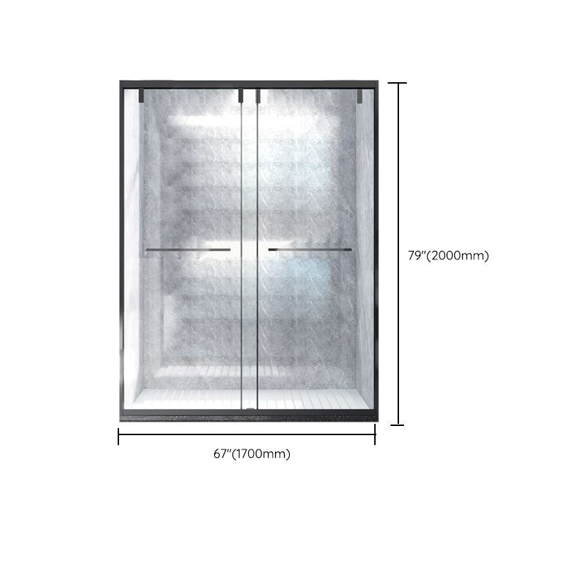 Transparent Double Sliding Shower Bath Doors Metal Frame Shower Door Clearhalo 'Bathroom Remodel & Bathroom Fixtures' 'Home Improvement' 'home_improvement' 'home_improvement_shower_tub_doors' 'Shower and Tub Doors' 'shower_tub_doors' 'Showers & Bathtubs' 1200x1200_893e9163-3654-4e65-92fb-1c309e7c5aeb