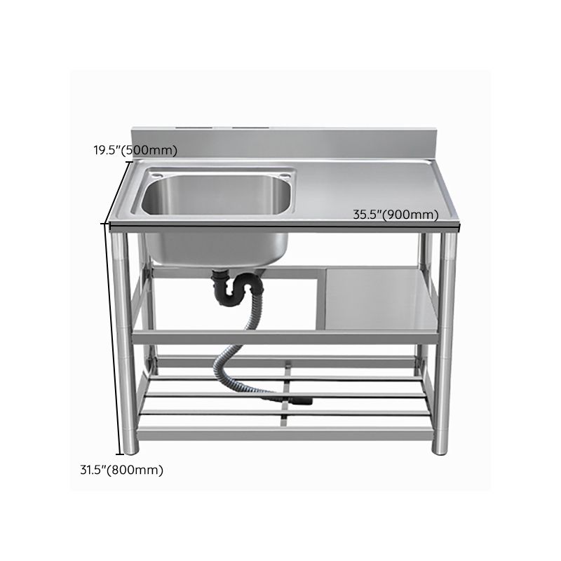 Modern Style Kitchen Sink All-in-one Stainless Steel Kitchen Sink with Drain Assembly Clearhalo 'Home Improvement' 'home_improvement' 'home_improvement_kitchen_sinks' 'Kitchen Remodel & Kitchen Fixtures' 'Kitchen Sinks & Faucet Components' 'Kitchen Sinks' 'kitchen_sinks' 1200x1200_89643f8c-e727-4415-b669-aa17906c52c2