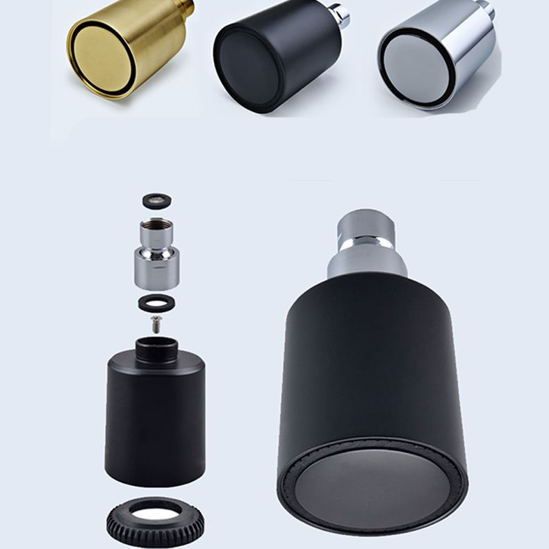 Metal Shower Head Combo Modern Round Fixed Shower Head for Bathroom Clearhalo 'Bathroom Remodel & Bathroom Fixtures' 'Home Improvement' 'home_improvement' 'home_improvement_shower_heads' 'Shower Heads' 'shower_heads' 'Showers & Bathtubs Plumbing' 'Showers & Bathtubs' 1200x1200_898c4c9a-252c-459b-9550-3678adf52279