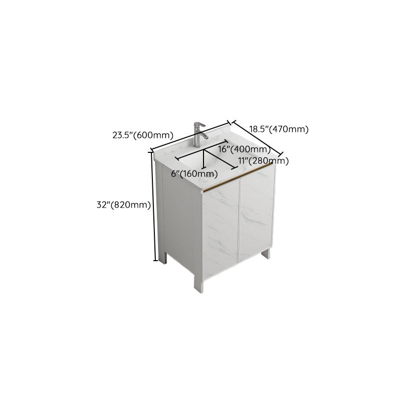 Free Standing Vanity Set White Drawer Ceramic Sink Faucet Vanity Set with Mirror Clearhalo 'Bathroom Remodel & Bathroom Fixtures' 'Bathroom Vanities' 'bathroom_vanities' 'Home Improvement' 'home_improvement' 'home_improvement_bathroom_vanities' 1200x1200_899052e6-a2b0-4a1e-b9c0-9b408e148095