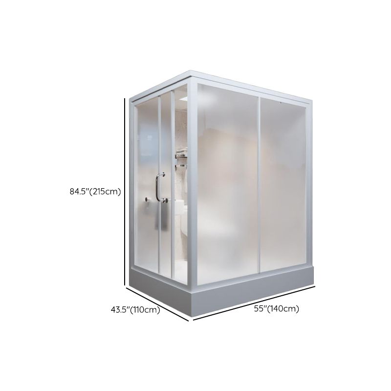 Rectangle Tempered Glass Shower Stall Semi-Frameless Shower Stall Clearhalo 'Bathroom Remodel & Bathroom Fixtures' 'Home Improvement' 'home_improvement' 'home_improvement_shower_stalls_enclosures' 'Shower Stalls & Enclosures' 'shower_stalls_enclosures' 'Showers & Bathtubs' 1200x1200_8990bf1b-4848-48d5-8024-194fac08c4a4