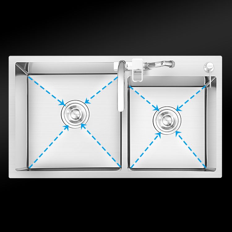 Classic Style Kitchen Sink Stainless Steel Drop-In Noise-cancelling Design Kitchen Sink Clearhalo 'Home Improvement' 'home_improvement' 'home_improvement_kitchen_sinks' 'Kitchen Remodel & Kitchen Fixtures' 'Kitchen Sinks & Faucet Components' 'Kitchen Sinks' 'kitchen_sinks' 1200x1200_899fb821-ac78-4ce2-9cbb-ffdc651d67b9
