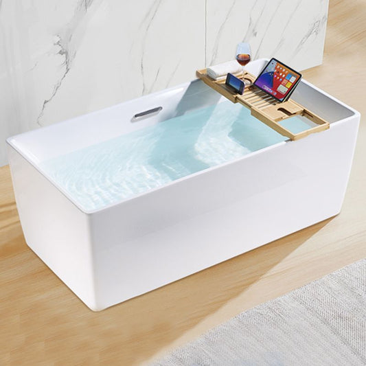 Freestanding Acrylic Bathtub Oval Soaking Tub with Slotted Overflow & Pop-up Drain Clearhalo 'Bathroom Remodel & Bathroom Fixtures' 'Bathtubs' 'Home Improvement' 'home_improvement' 'home_improvement_bathtubs' 'Showers & Bathtubs' 1200x1200_89a8d4ba-9a29-433c-99c2-a4f8ffc59cca