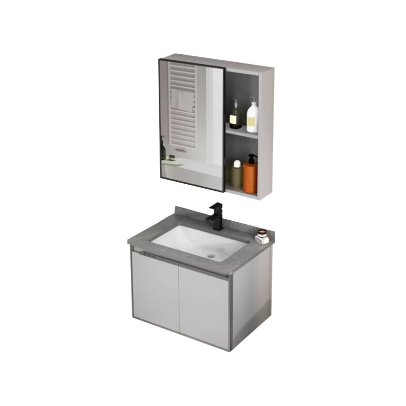 Modern Bathroom Sink Vanity Wall Mount Bathroom Vanity Set with Mirror Clearhalo 'Bathroom Remodel & Bathroom Fixtures' 'Bathroom Vanities' 'bathroom_vanities' 'Home Improvement' 'home_improvement' 'home_improvement_bathroom_vanities' 1200x1200_89b0b182-afdf-4e7b-8974-d06cf0aad791