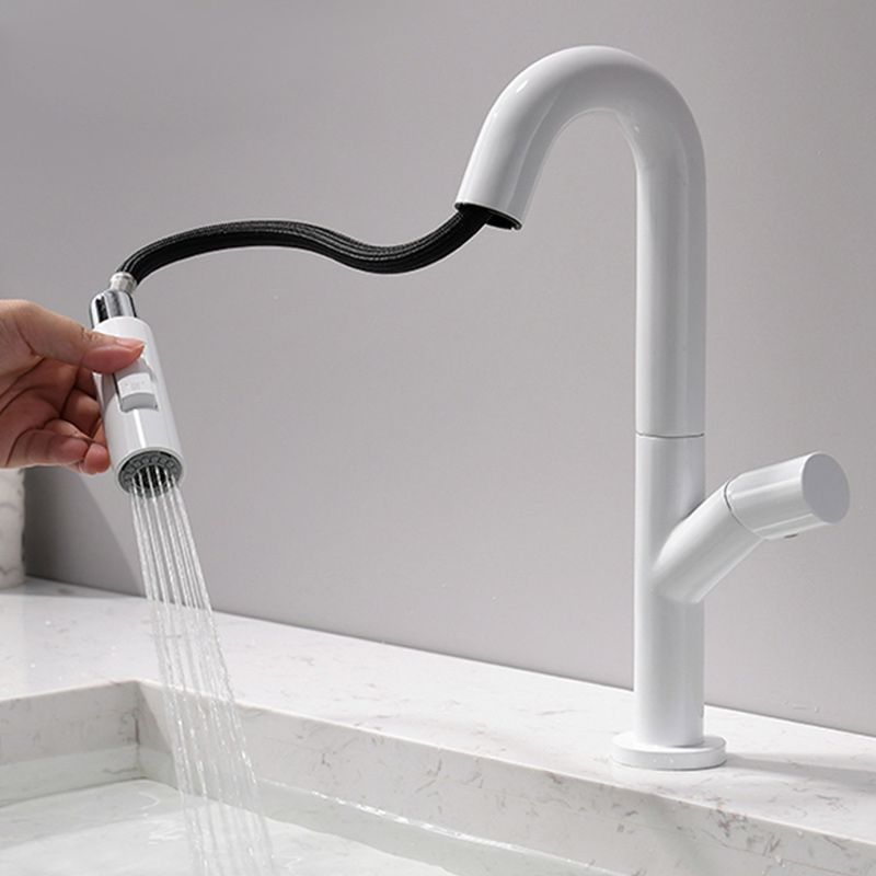 Knob Handle Pull Faucet Brass Deck Mounted Bathroom Sink Faucet Clearhalo 'Bathroom Remodel & Bathroom Fixtures' 'Bathroom Sink Faucets' 'Bathroom Sinks & Faucet Components' 'bathroom_sink_faucets' 'Home Improvement' 'home_improvement' 'home_improvement_bathroom_sink_faucets' 1200x1200_89c8f651-6439-4b30-9da5-1f31c33fefba