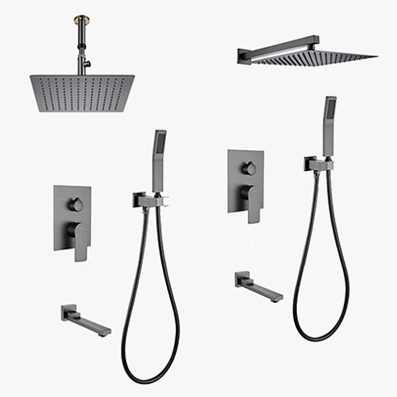 Modern Shower System Brass Temperature Control Ceiling Mounted Shower Faucet Clearhalo 'Bathroom Remodel & Bathroom Fixtures' 'Home Improvement' 'home_improvement' 'home_improvement_shower_faucets' 'Shower Faucets & Systems' 'shower_faucets' 'Showers & Bathtubs Plumbing' 'Showers & Bathtubs' 1200x1200_89d36552-0df7-47aa-8161-273f52c8f22c