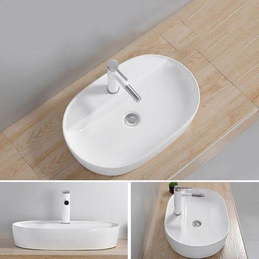 Modern Wash Stand Porcelain Rectangular with Drain Assembly and Pop-Up Drain Vessel Sink Clearhalo 'Bathroom Remodel & Bathroom Fixtures' 'Bathroom Sinks & Faucet Components' 'Bathroom Sinks' 'bathroom_sink' 'Home Improvement' 'home_improvement' 'home_improvement_bathroom_sink' 1200x1200_89dad91d-a32c-4d73-8db1-3ad103a5affe