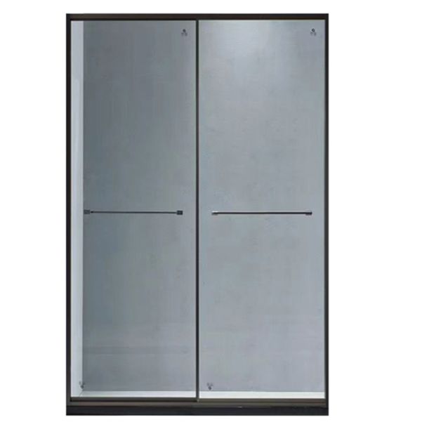 Extremely Narrow Full Frame Double Sliding Shower Door, Shower Room One-line Partition Clearhalo 'Bathroom Remodel & Bathroom Fixtures' 'Home Improvement' 'home_improvement' 'home_improvement_shower_tub_doors' 'Shower and Tub Doors' 'shower_tub_doors' 'Showers & Bathtubs' 1200x1200_89dfa637-eec3-475c-92ad-f8d17bd9fc12
