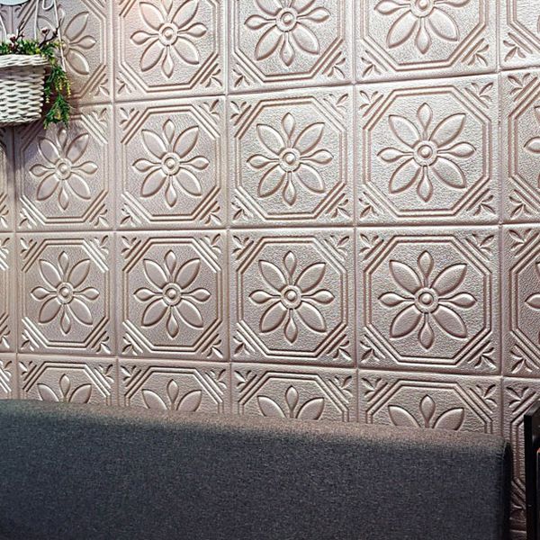 Modern Wall Panel Floral 3D Print Peel and Stick Waterproof Wall Panels Clearhalo 'Flooring 'Home Improvement' 'home_improvement' 'home_improvement_wall_paneling' 'Wall Paneling' 'wall_paneling' 'Walls & Ceilings' Walls and Ceiling' 1200x1200_89ed265d-5142-4229-baf8-cec1892df26c