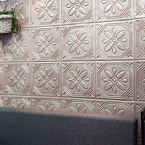 Modern Wall Panel Floral 3D Print Peel and Stick Waterproof Wall Panels Clearhalo 'Flooring 'Home Improvement' 'home_improvement' 'home_improvement_wall_paneling' 'Wall Paneling' 'wall_paneling' 'Walls & Ceilings' Walls and Ceiling' 1200x1200_89ed265d-5142-4229-baf8-cec1892df26c