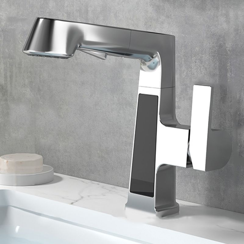Modern Faucets Black and Silver 1-Handle 1-Hole Copper with Pull Out Sprayer Faucets Clearhalo 'Home Improvement' 'home_improvement' 'home_improvement_kitchen_faucets' 'Kitchen Faucets' 'Kitchen Remodel & Kitchen Fixtures' 'Kitchen Sinks & Faucet Components' 'kitchen_faucets' 1200x1200_89faef6e-5cc7-4a54-a6b9-849a55ec43df