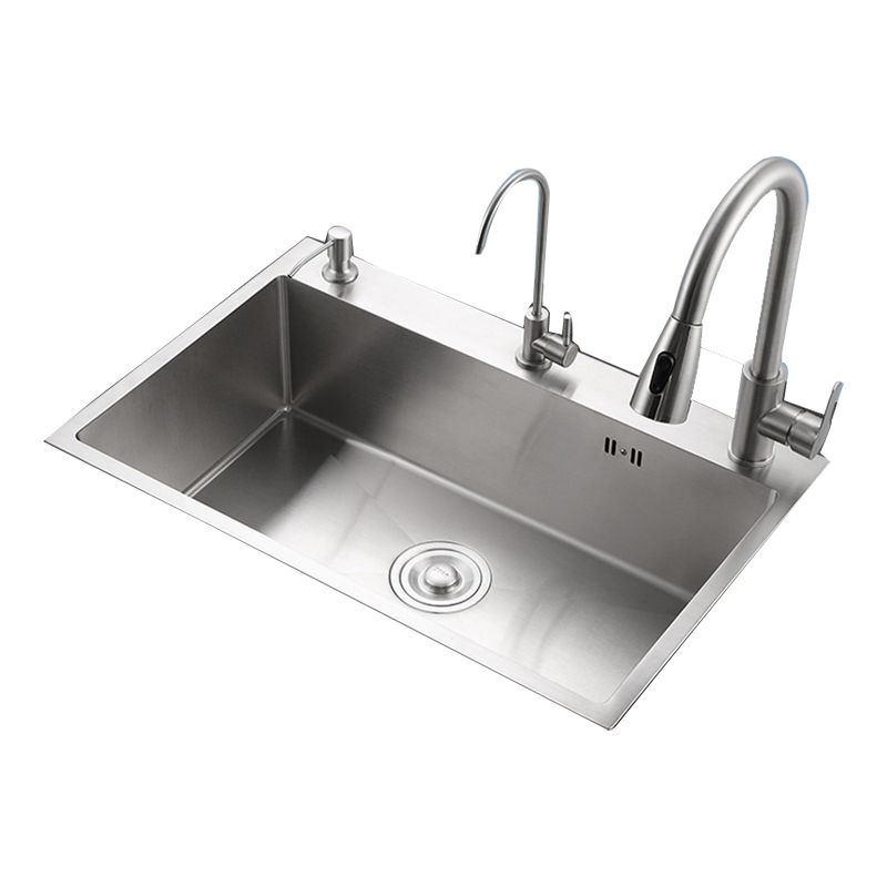 Contemporary Kitchen Sink Corrosion Resistant Kitchen Sink with Faucet Clearhalo 'Home Improvement' 'home_improvement' 'home_improvement_kitchen_sinks' 'Kitchen Remodel & Kitchen Fixtures' 'Kitchen Sinks & Faucet Components' 'Kitchen Sinks' 'kitchen_sinks' 1200x1200_8a1115fd-3627-4f7b-aa1f-818524f7c248