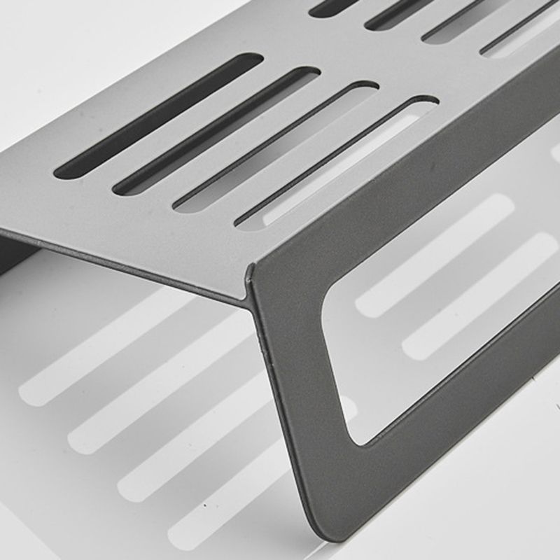 7-Piece Bathroom Hardware Set Matte Black/Gray with Bath Shelf/Towel Bar/Robe Hooks Clearhalo 'Bathroom Hardware Sets' 'Bathroom Hardware' 'Bathroom Remodel & Bathroom Fixtures' 'bathroom_hardware_sets' 'Home Improvement' 'home_improvement' 'home_improvement_bathroom_hardware_sets' 1200x1200_8a1563fb-dc0c-42d0-9cec-53dec713c802