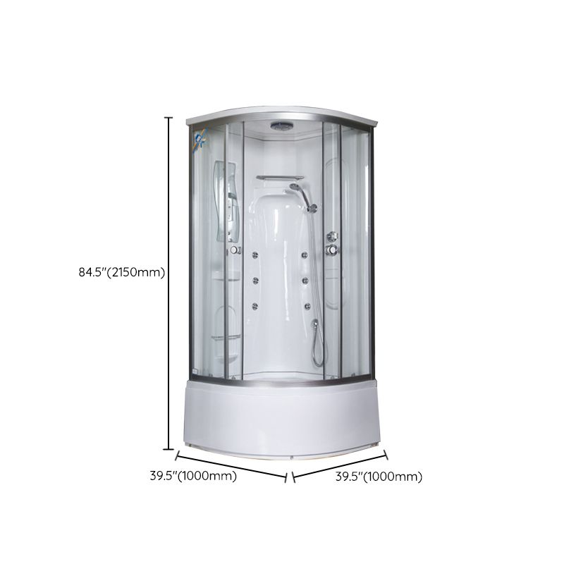 Round Framed Tub & Shower Kit Corner Double Sliding Tub & Shower Kit Clearhalo 'Bathroom Remodel & Bathroom Fixtures' 'Home Improvement' 'home_improvement' 'home_improvement_shower_stalls_enclosures' 'Shower Stalls & Enclosures' 'shower_stalls_enclosures' 'Showers & Bathtubs' 1200x1200_8a1b872b-aa45-47b3-8f58-dffc88071a0e