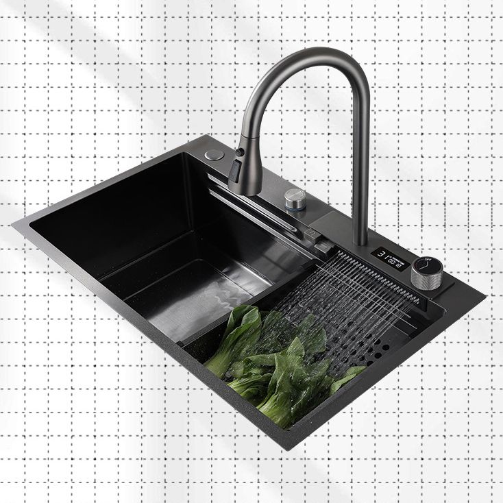 Stainless Steel Kitchen Sink Rectangular Shape Kitchen Sink with Drain Strainer Kit Clearhalo 'Home Improvement' 'home_improvement' 'home_improvement_kitchen_sinks' 'Kitchen Remodel & Kitchen Fixtures' 'Kitchen Sinks & Faucet Components' 'Kitchen Sinks' 'kitchen_sinks' 1200x1200_8a1e127f-11ce-44e7-9b38-61957e86bae2
