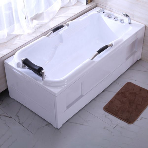 Acrylic Rectangular Freestanding Bath Soaking 29.53-inch Tall Bathtub in White Clearhalo 'Bathroom Remodel & Bathroom Fixtures' 'Bathtubs' 'Home Improvement' 'home_improvement' 'home_improvement_bathtubs' 'Showers & Bathtubs' 1200x1200_8a274aa7-4d21-4945-a6ef-a949d157a4a0