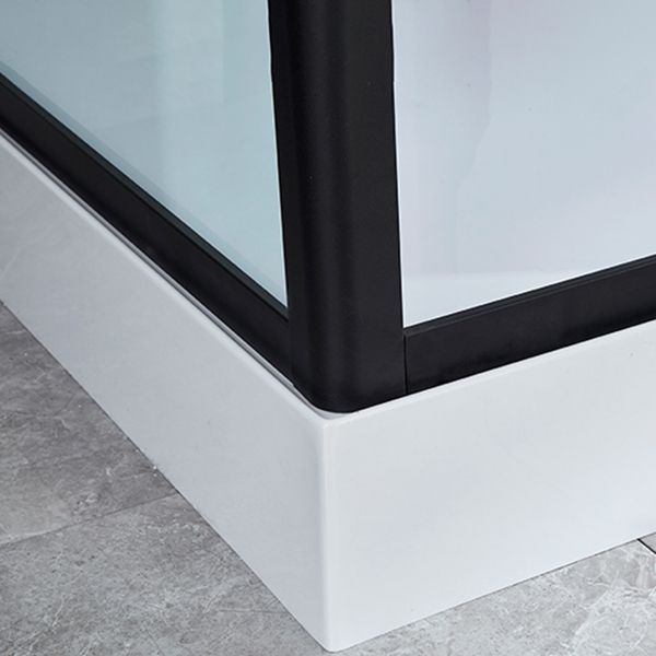 Framed Tempered Glass Shower Kit with Base Included Framed Shower Stall Clearhalo 'Bathroom Remodel & Bathroom Fixtures' 'Home Improvement' 'home_improvement' 'home_improvement_shower_stalls_enclosures' 'Shower Stalls & Enclosures' 'shower_stalls_enclosures' 'Showers & Bathtubs' 1200x1200_8a2d00f8-2f84-4e19-91bb-c852411812d6